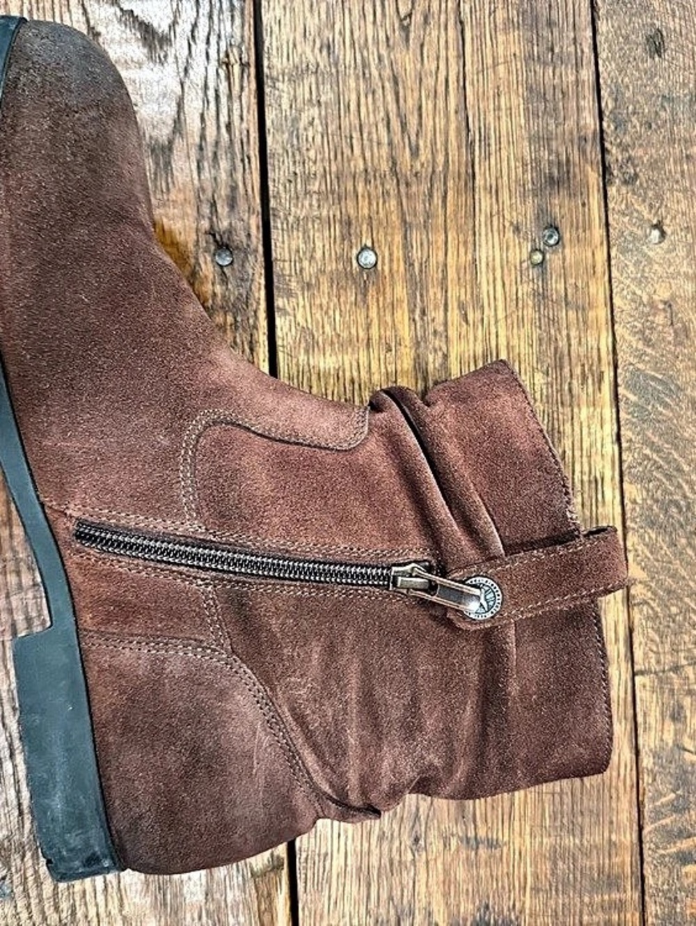Birkenstock Cranberry Suede Slouchy Ankle Boots - Picture 4 of 5